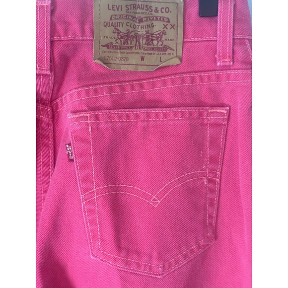 Vtg Levi Strauss Jeans Womens Pink High Waisted Straight Leg‎ Denim 11 - Picture 2 of 11